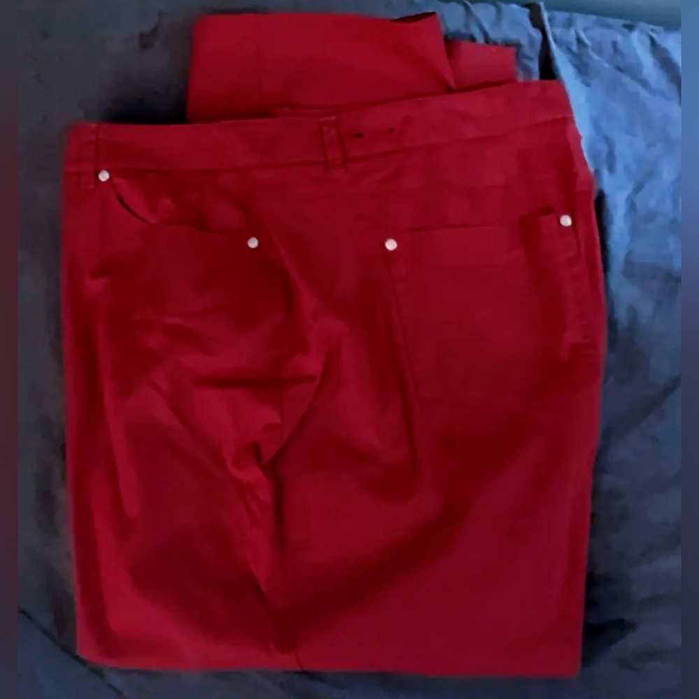 SALE!  Plus Size Red Pants NWOT - Picture 8 of 12